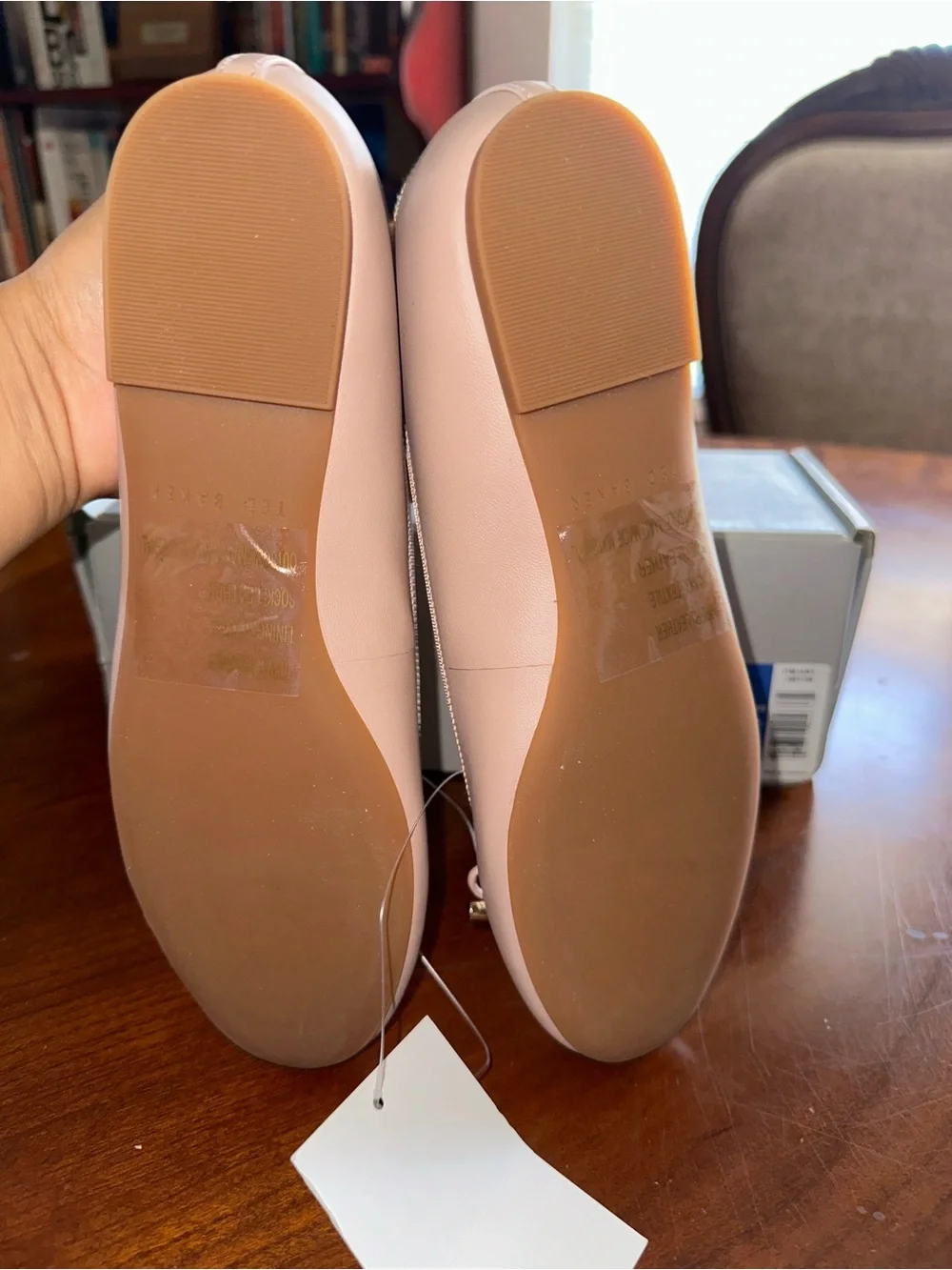 Ted Baker Blush Pink Bow Ballet Flats NEW WITH BOX